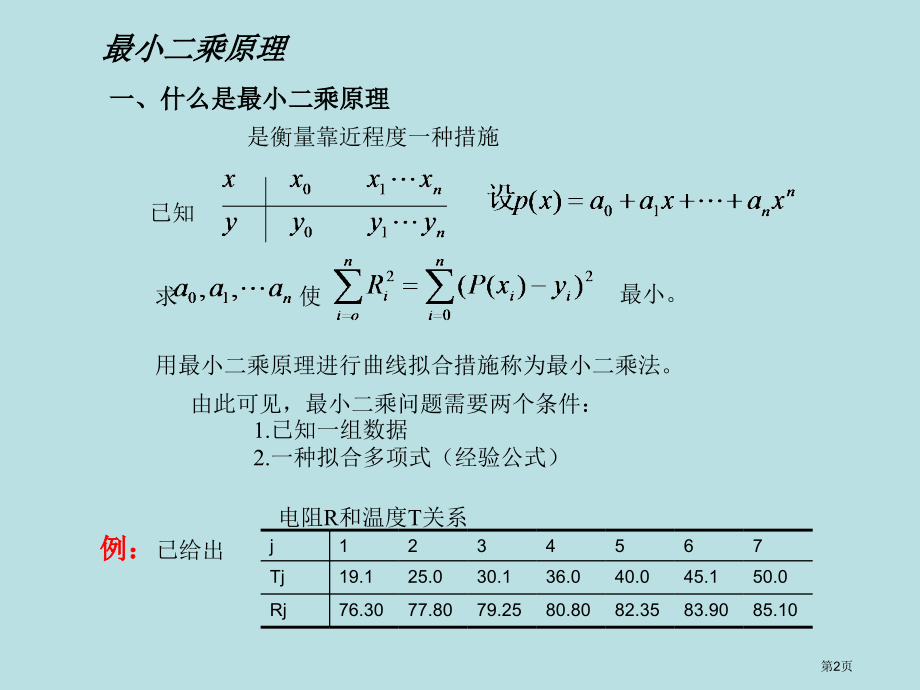 数值分析曲线拟合公开课获奖课件.pptx_第2页