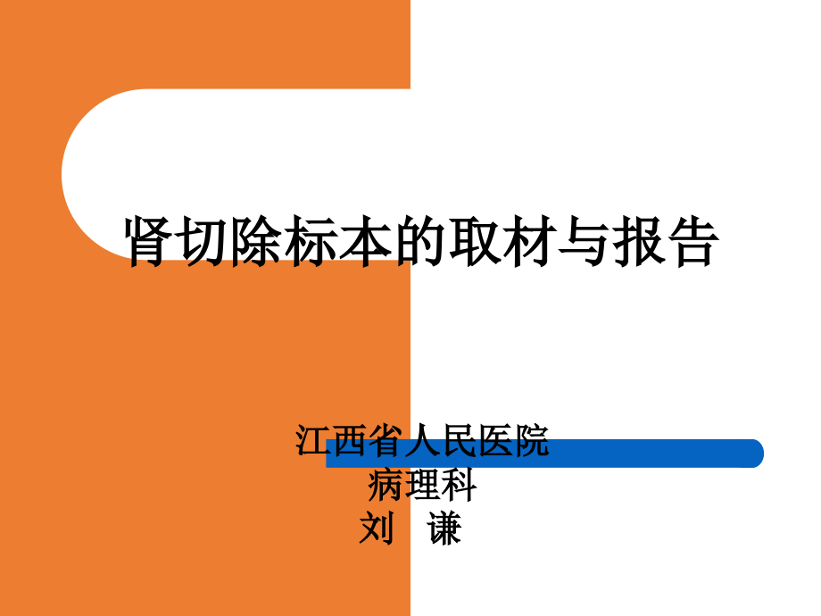 肾切除标本的取材与报告.ppt_第1页