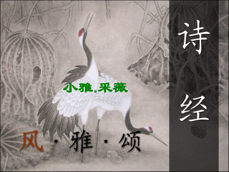 诗经.小雅.采薇教学文案.ppt_第1页