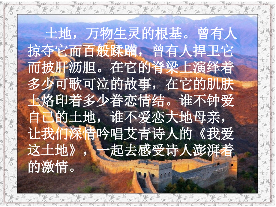 《我爱这土地》PPT课件演示教学.ppt_第1页