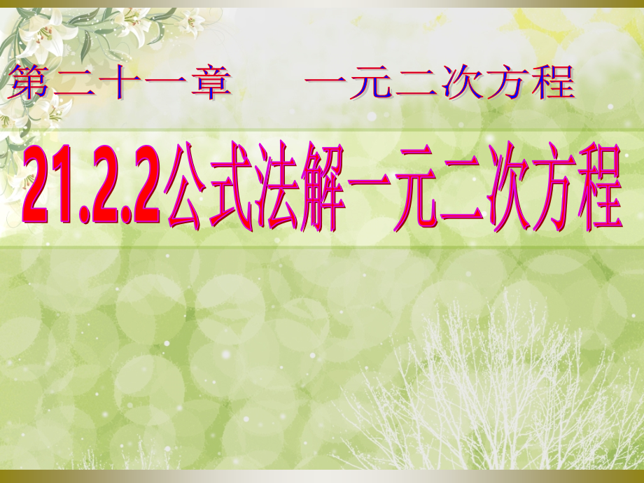 21.2.2公式法--解一元一次方程教学文稿.ppt_第1页