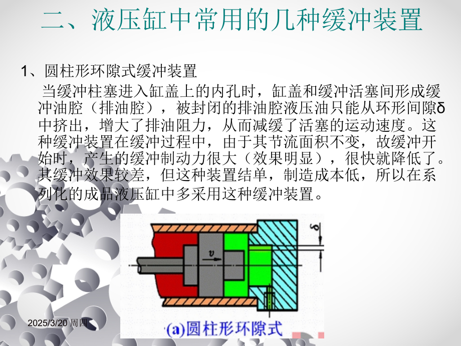液压缸缓冲原理及缓冲装置的结构形式知识讲解.ppt_第2页