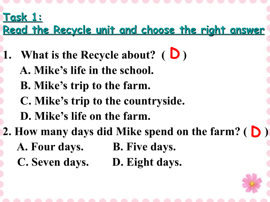 新人教版PEP六年级英语下Recycle-Day1教学教材.ppt_第2页