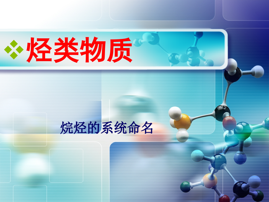 烷烃的命名完整课件教学教材.ppt_第1页