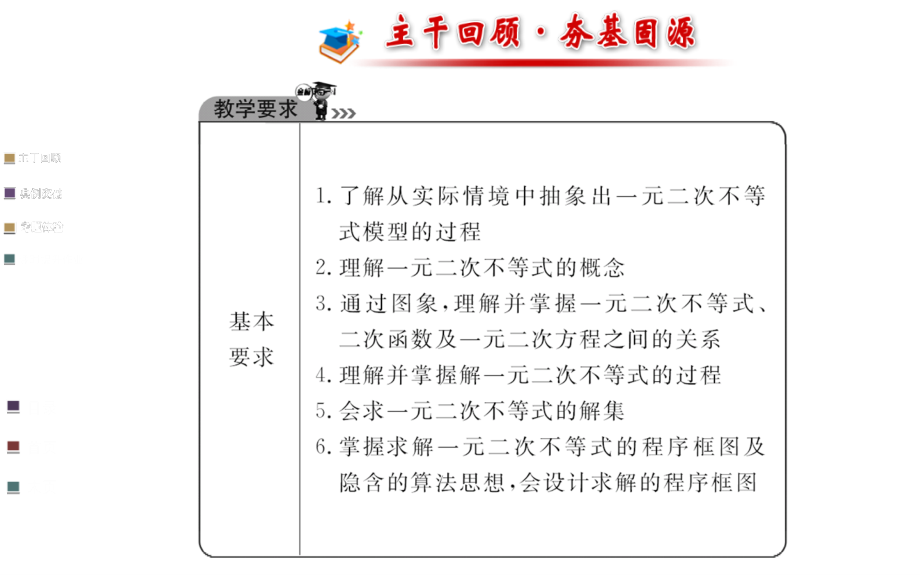 2019高考数学一轮复习一元二次不等式及其解法教程文件.ppt_第2页