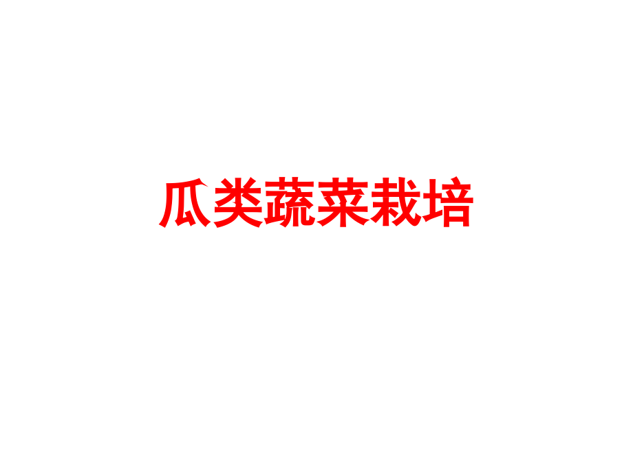 瓜菜栽培教学提纲.ppt_第1页