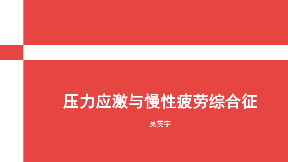 压力与慢性疲劳综合征讲课讲稿.ppt_第1页