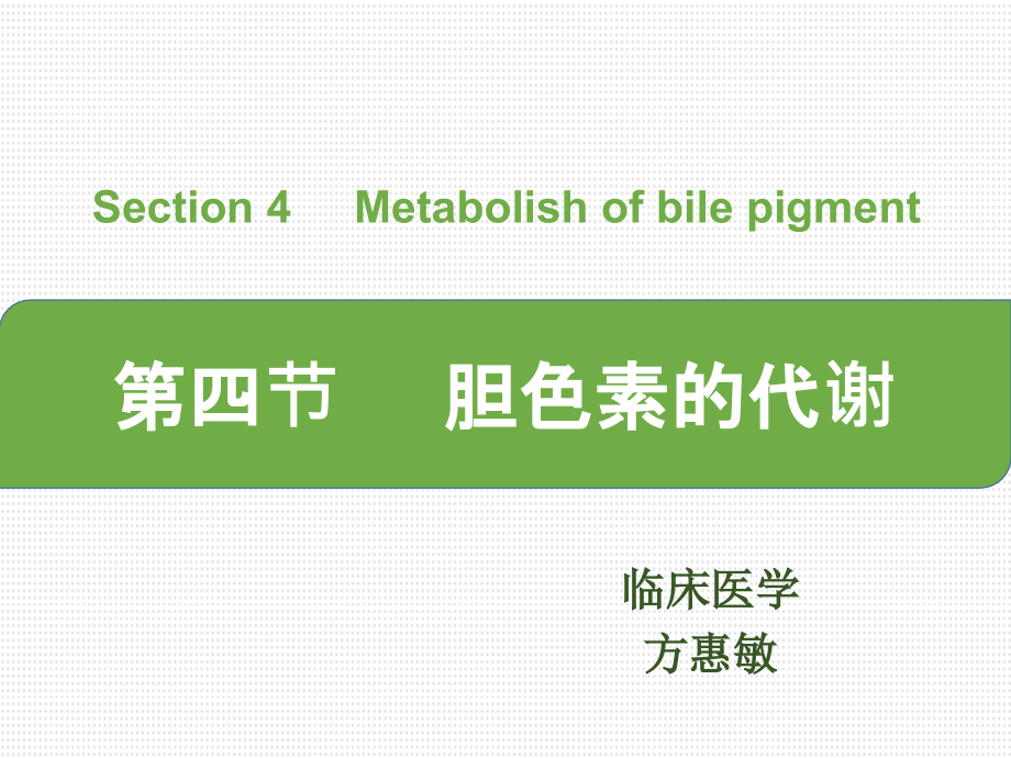 胆红素的生成教学教材.ppt_第1页