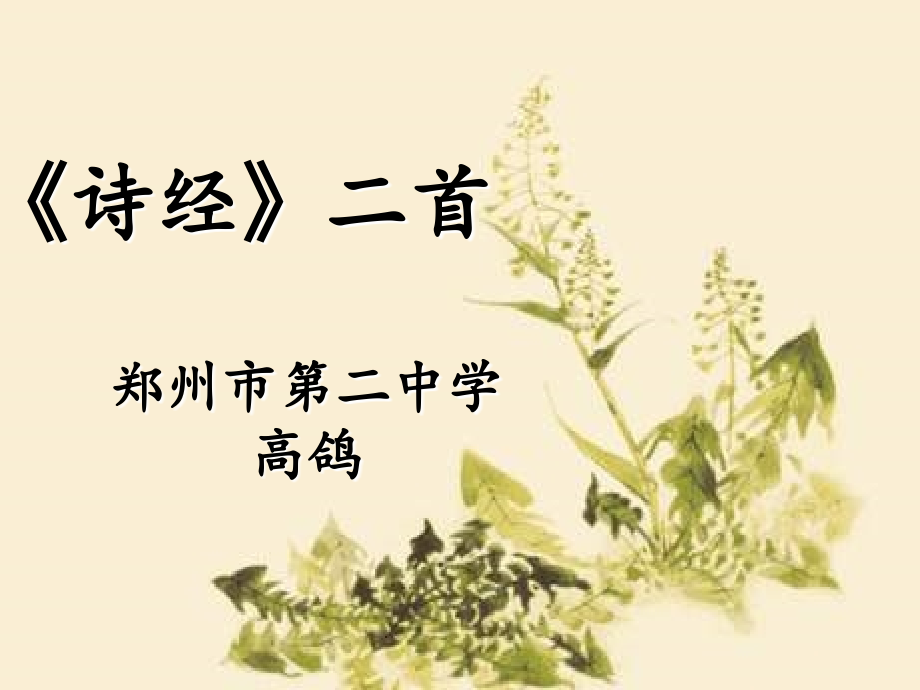 高老师讲语文-诗经二首-关雎-部编版说课讲解.ppt_第1页