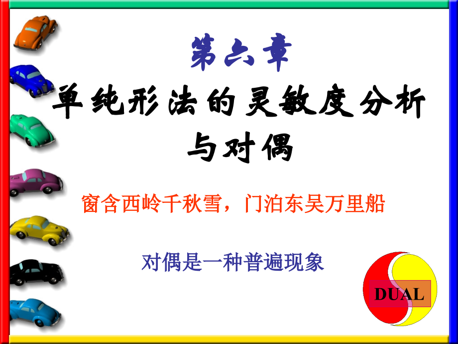 管理运筹学--单纯形法的灵敏度分析与对偶对偶问题讲课讲稿.ppt_第2页