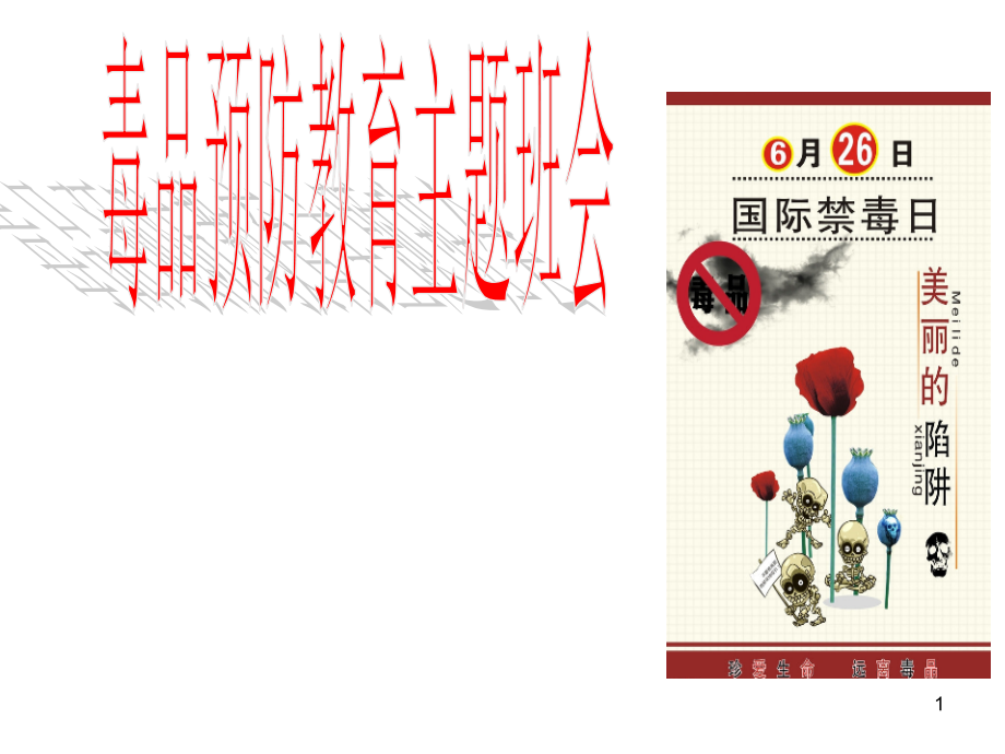 预防毒品教育主题班会课件.ppt_第1页