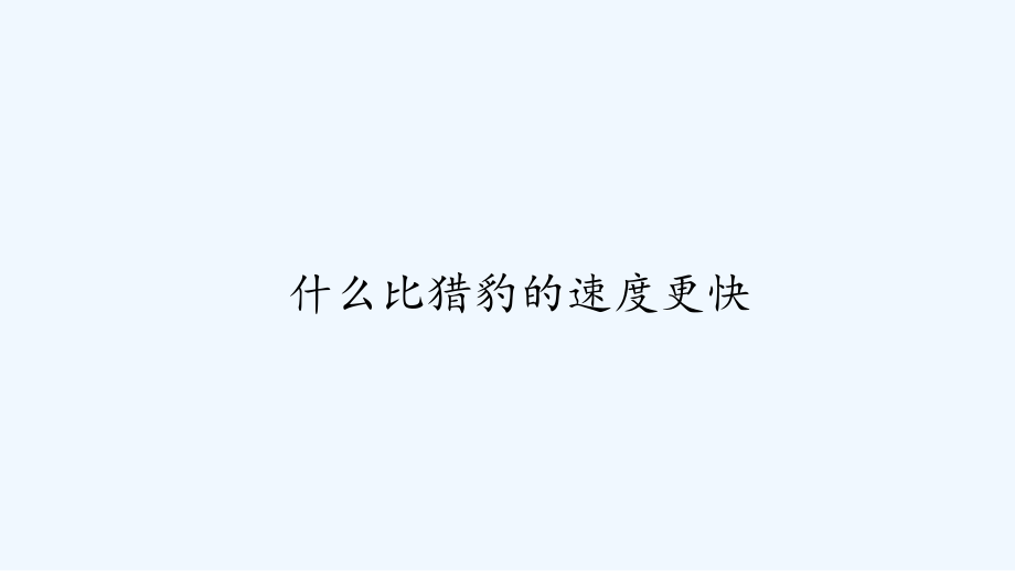 什么比猎豹的速度更快.pptx_第1页