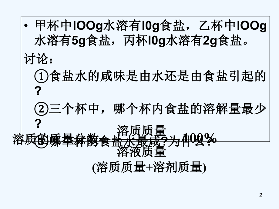 溶液浓稀的表示-PPT课件.ppt_第2页