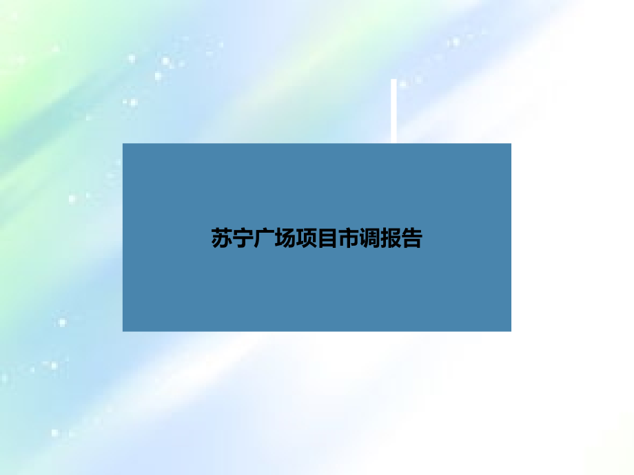 苏宁广场项目市调报告.ppt_第1页