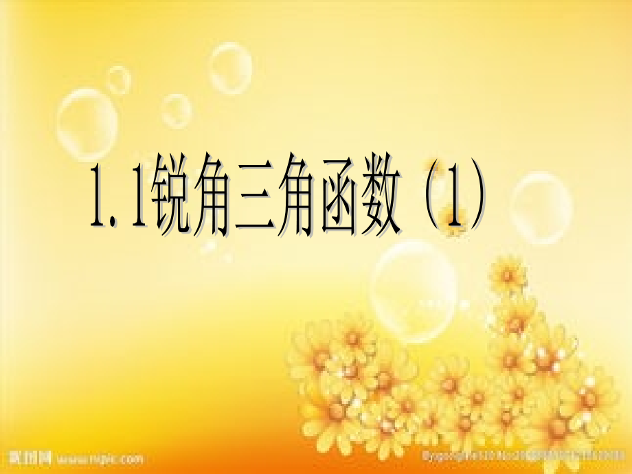 新浙教版1.1锐角三角函数.ppt_第1页