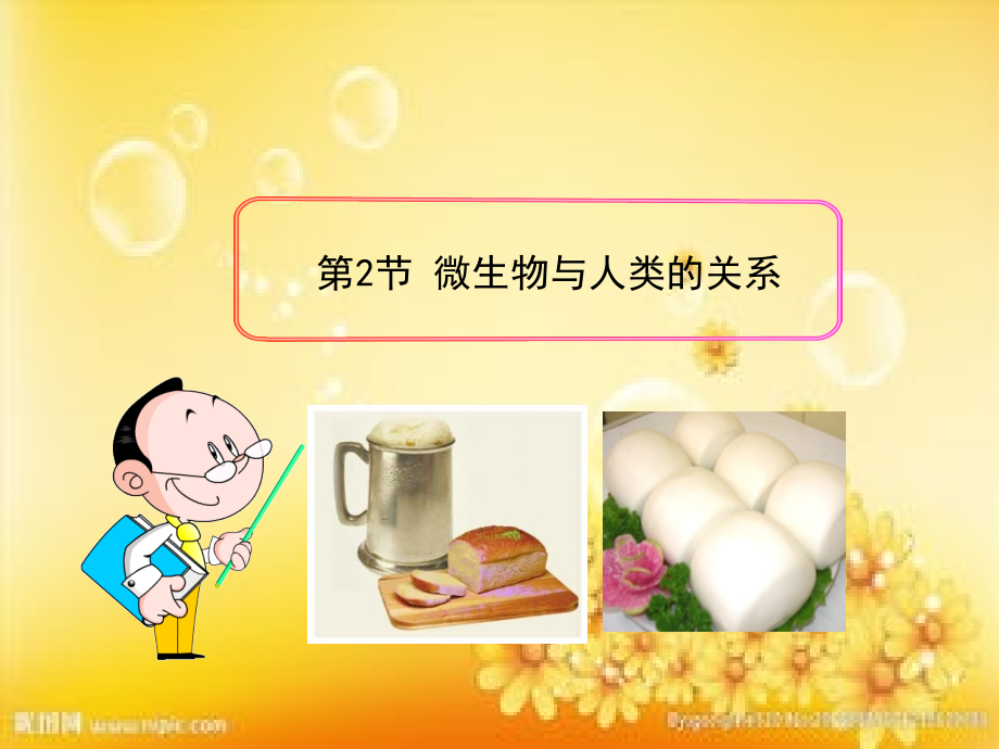 北师大版八年级生物上册18-PPT.2微生物与人类的关系.ppt_第1页
