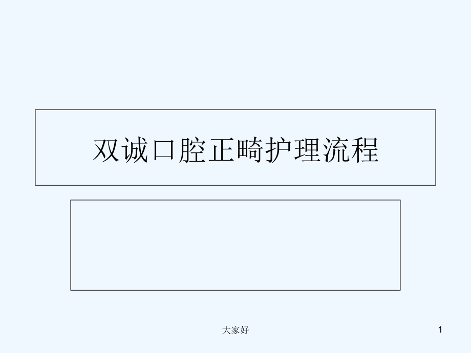 双诚口腔正畸护理流程-PPT.ppt_第1页