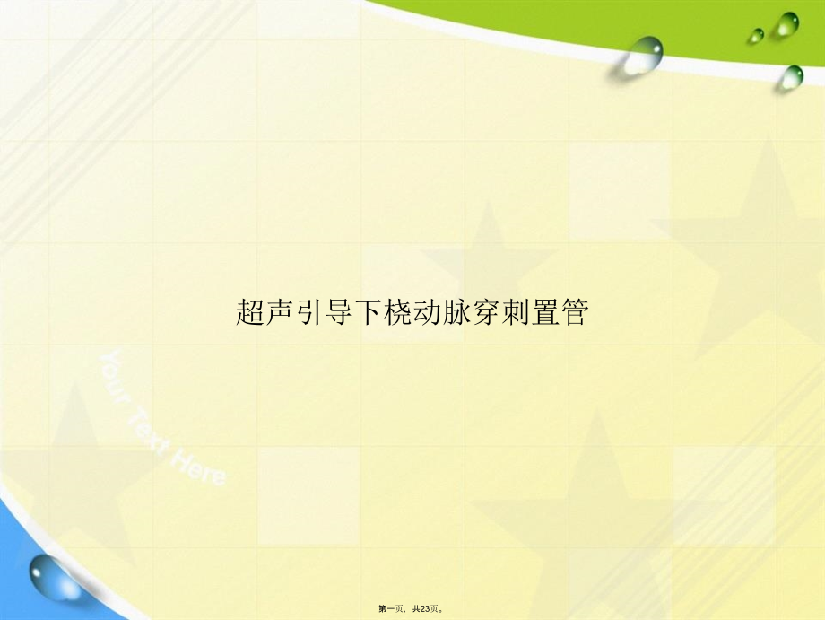 超声引导下桡动脉穿刺置管.ppt_第1页
