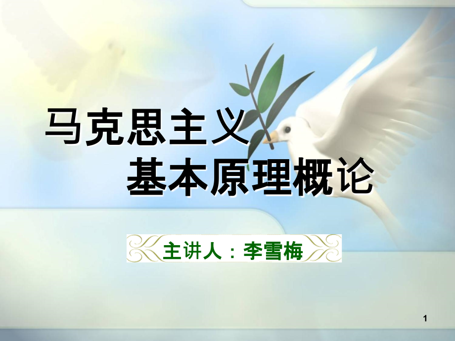 马克思原理专题三-.ppt_第1页