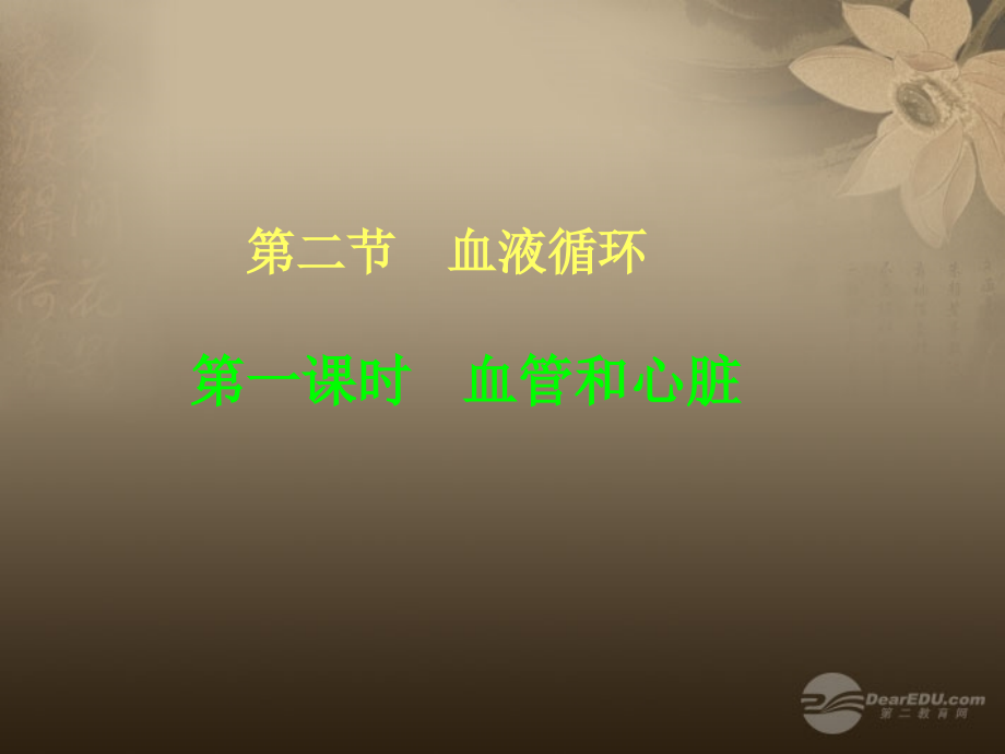 七级生物下册九人体内的物质运输二节血液循环一时北师大版.ppt_第1页
