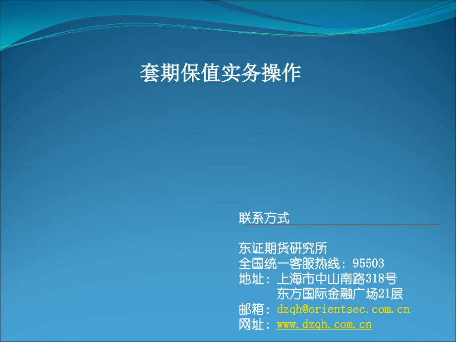 套期保值实务操作(理论性强)(定稿).ppt_第1页