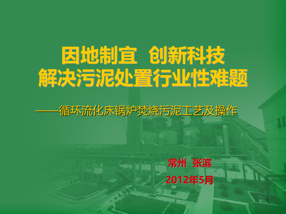 循环流化床锅炉焚烧污泥工艺及操作.ppt_第1页