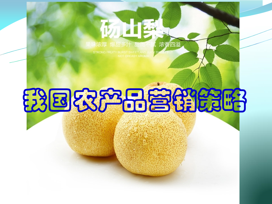 老字号农产品市场营销策略.ppt_第1页