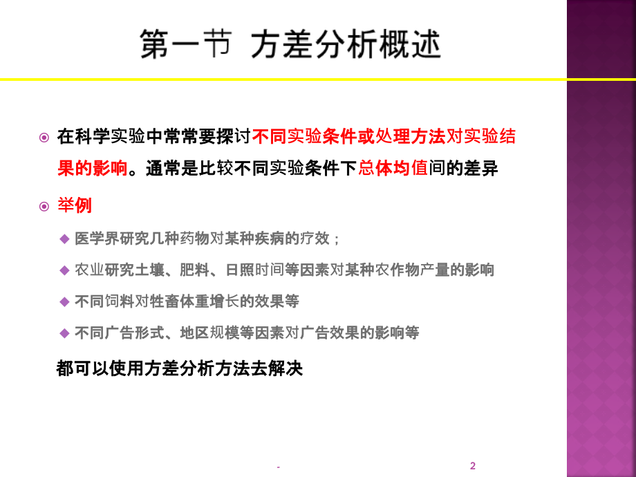 薛薇-《SPSS统计分析方法及应用》第六章--方差分析.ppt_第2页