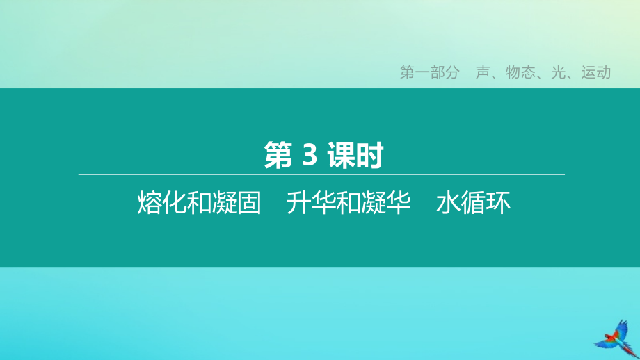 徐州专版2020中考物理复习方案第一部分声物态光运动第03课时熔化和凝固升华和凝华水循环课件.pptx_第1页