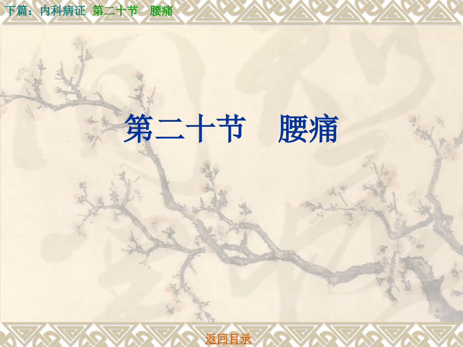 中医诊断学：第二十节腰痛.ppt_第1页