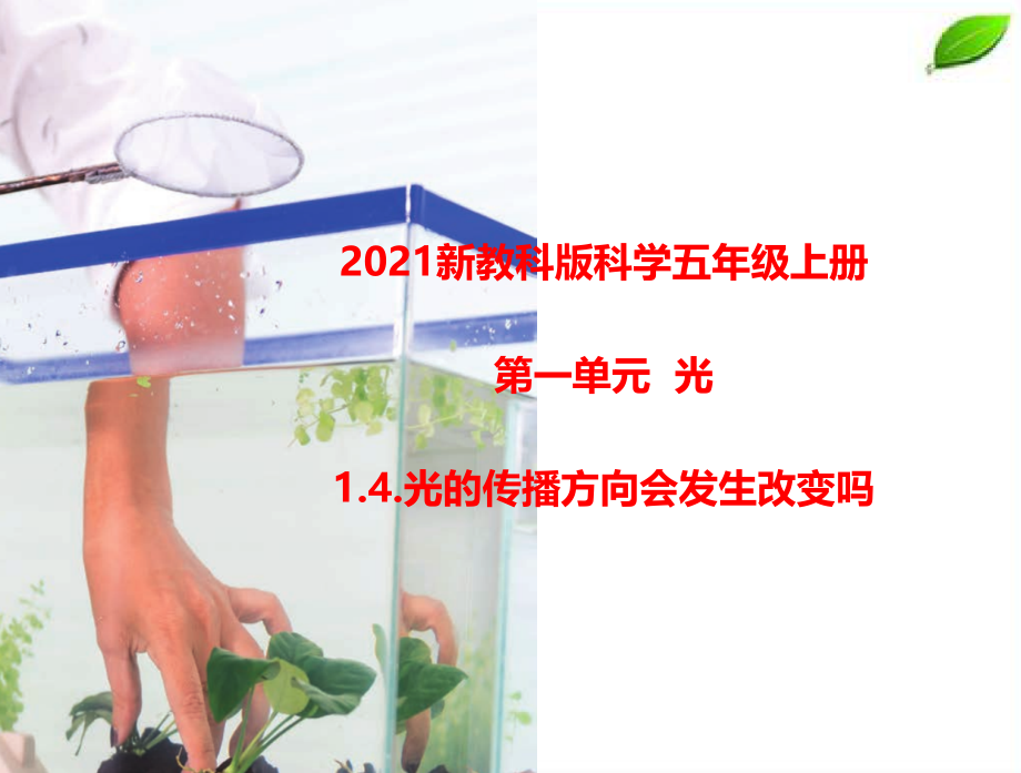 2024年新教科版科学五年级上册1.4.光的传播方向会发生改变吗课件.pptx_第1页