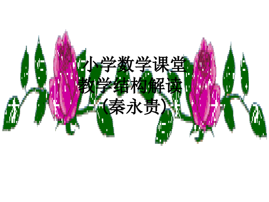 小学数学课堂教学结构解读(秦永贵).ppt_第1页