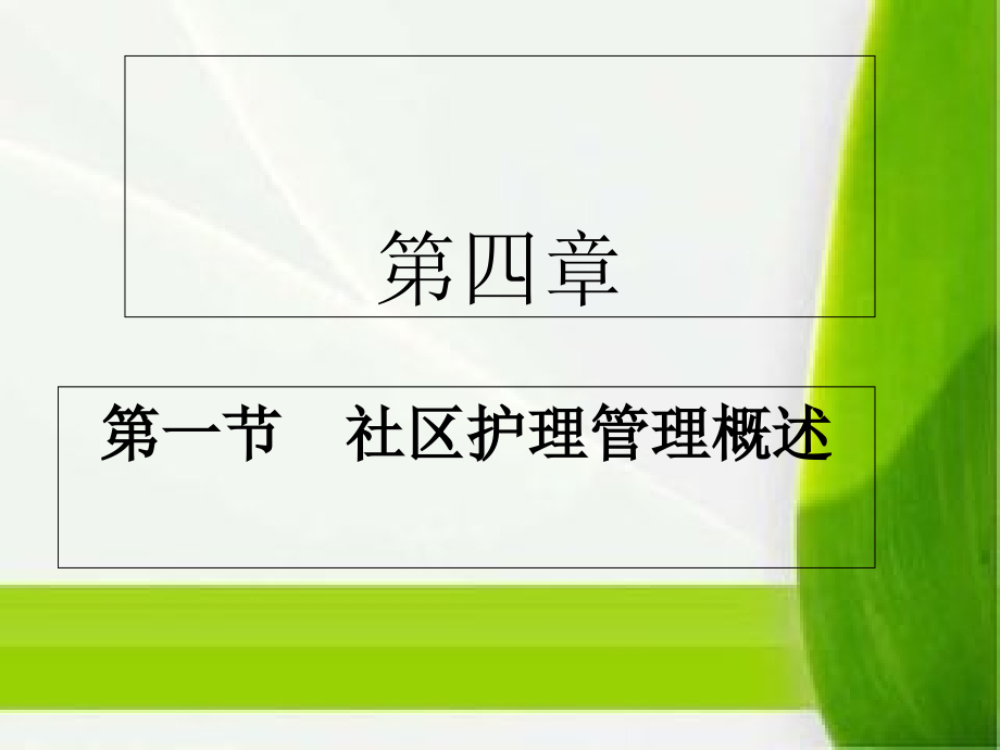 社区第四章社区护理管理课件.ppt_第1页