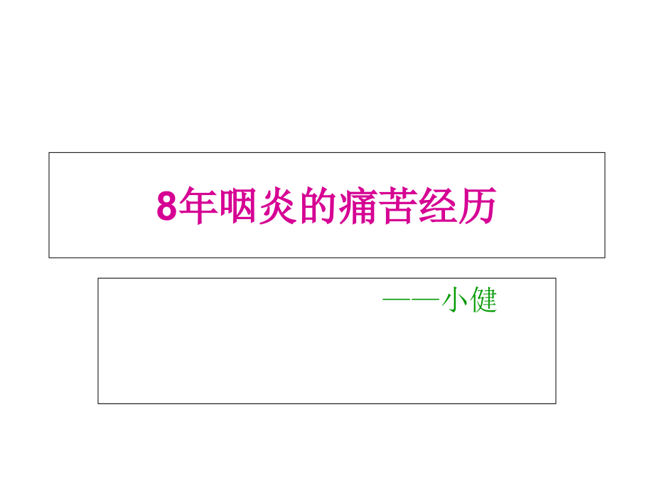慢性咽炎治疗的偏方真的有吗？(小健8年的咽炎经历分享)课件.ppt_第1页