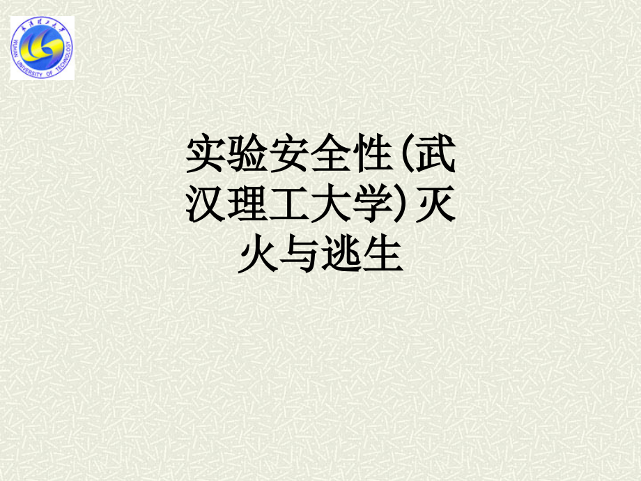 实验安全性(武汉理工大学)灭火与逃生.ppt_第1页