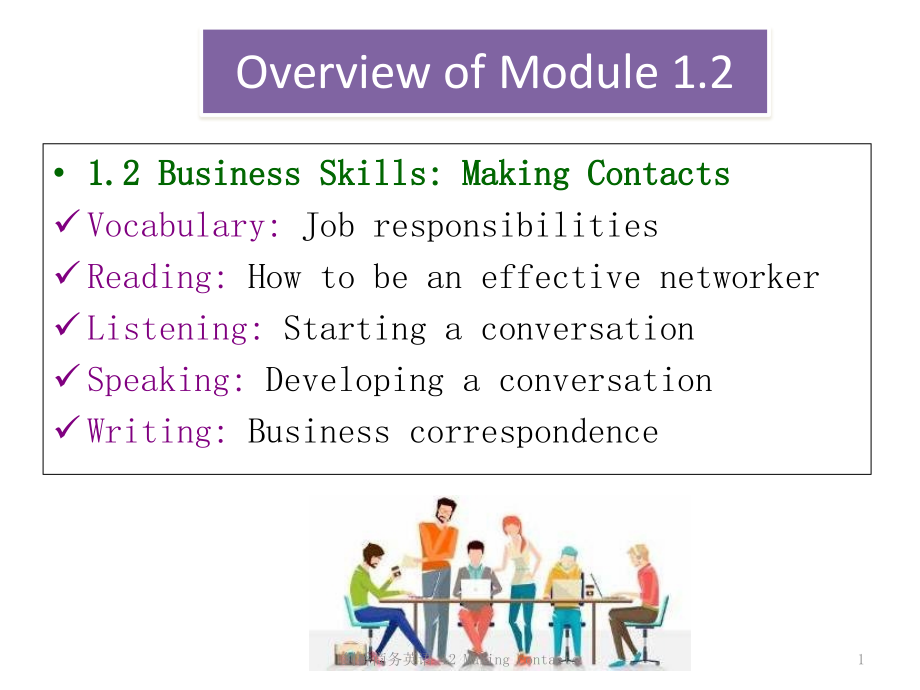 剑桥商务英语-12-Making-contacts.ppt_第1页