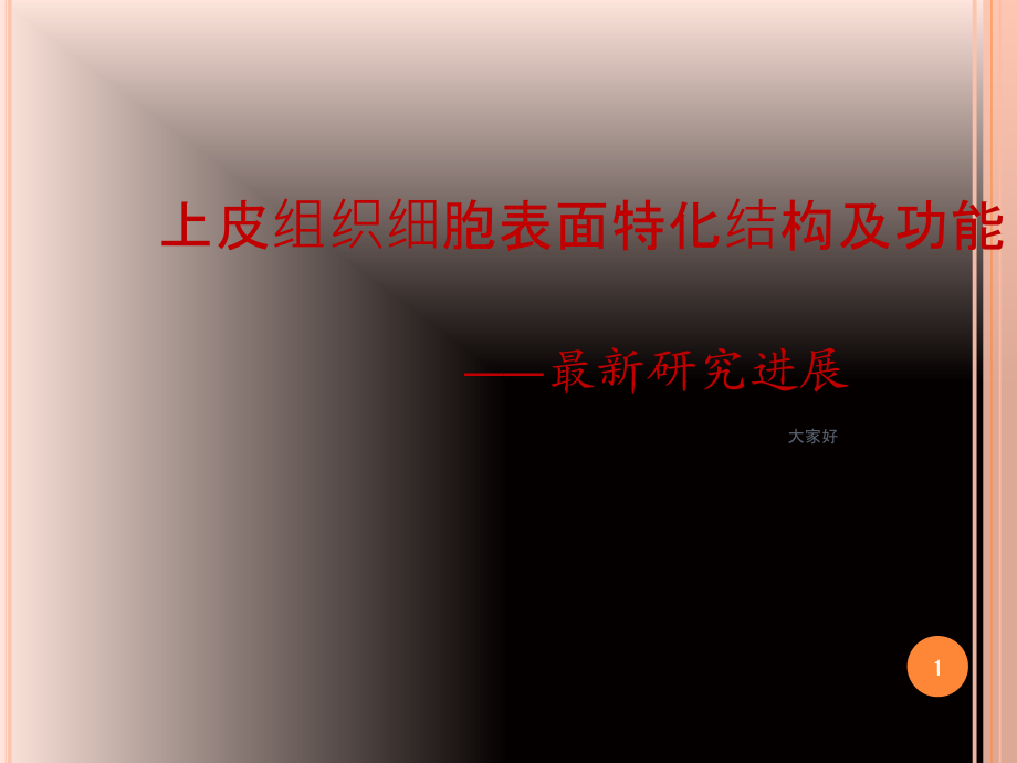 上皮组织细胞表面特化结构及功能.ppt_第1页