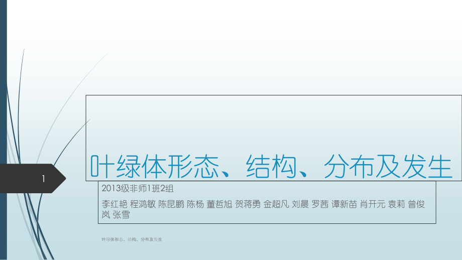 叶绿体形态、结构、分布及发生.ppt_第1页
