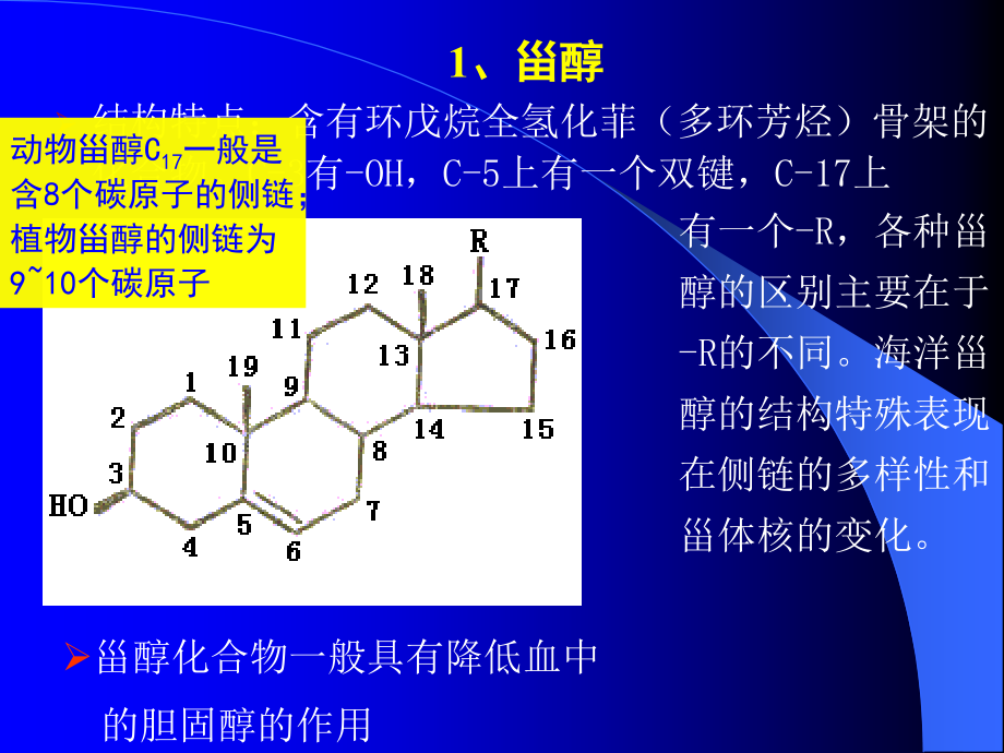 海洋生物活性物质-甾醇课件.ppt_第1页
