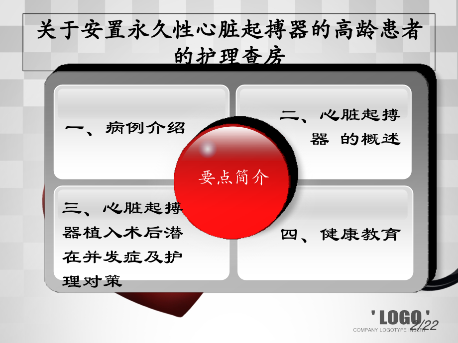 关于安置永久性心脏起搏器的高龄患者的护理查房课件.ppt_第1页