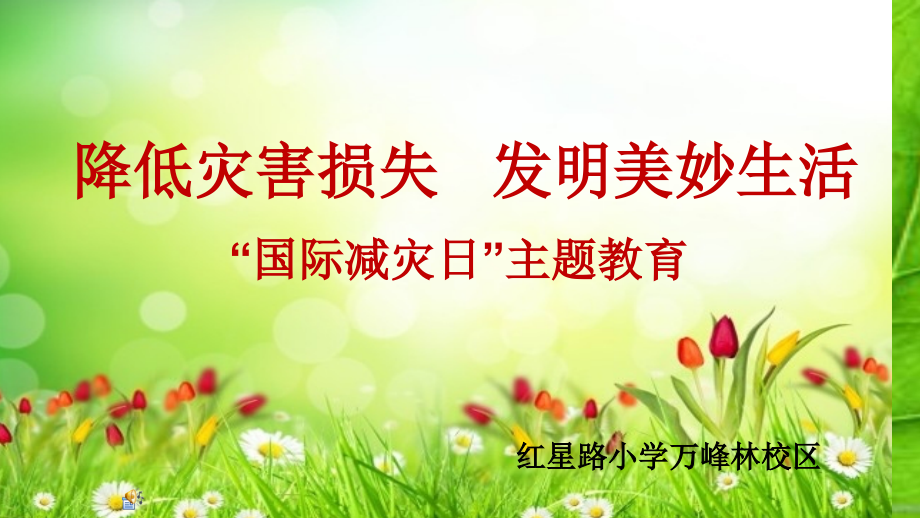 防灾减灾主题班会公开课一等奖市赛课获奖课件.pptx_第1页