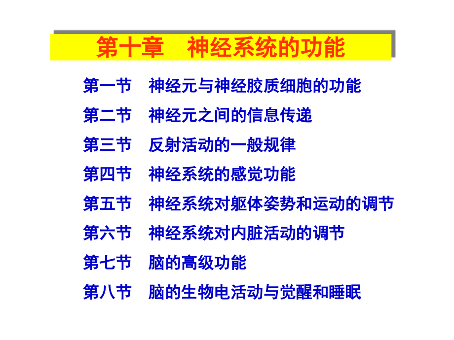 第十章--神经系统的功能.ppt_第1页