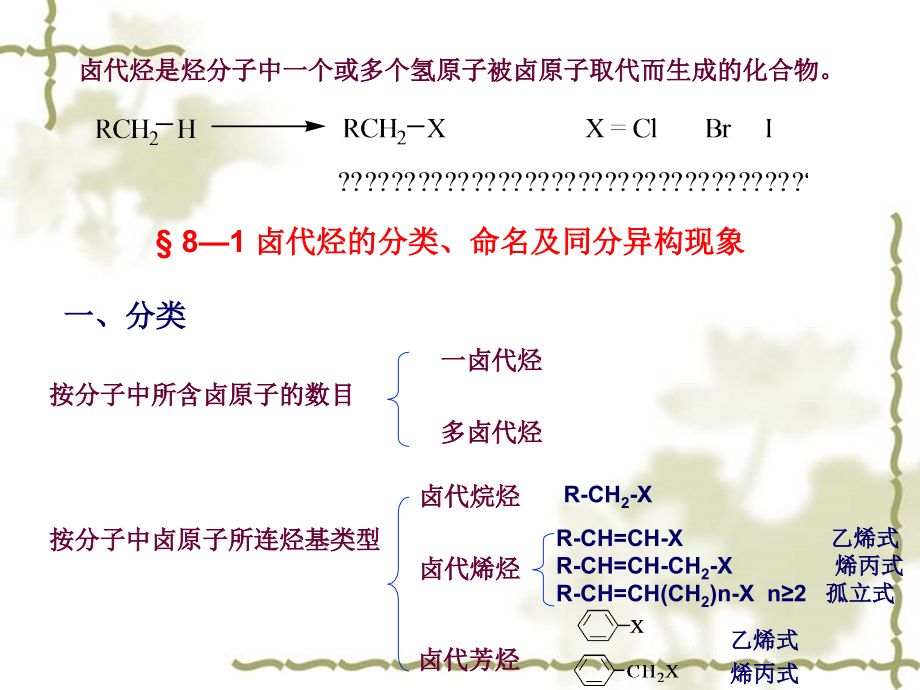有机化学-第八章卤代烃.ppt_第1页