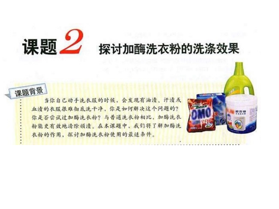 生物探讨加酶洗衣粉的洗涤效果公开课一等奖市赛课获奖课件.pptx_第1页