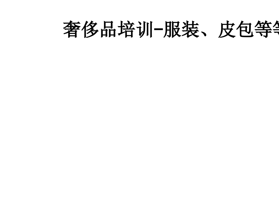 奢侈品培训-服装、皮包等等.ppt_第1页