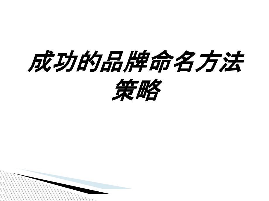 成功的品牌命名方法策略专题培训课件.ppt_第1页