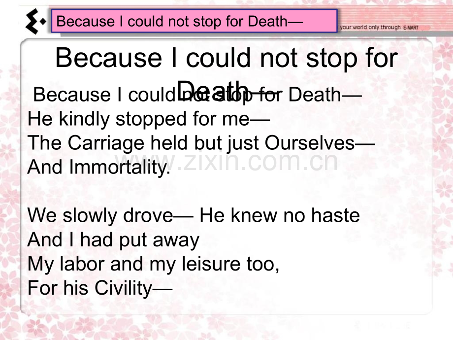 文体学分析BecauseIcouldnotstopfordeatha课件.ppt_第2页