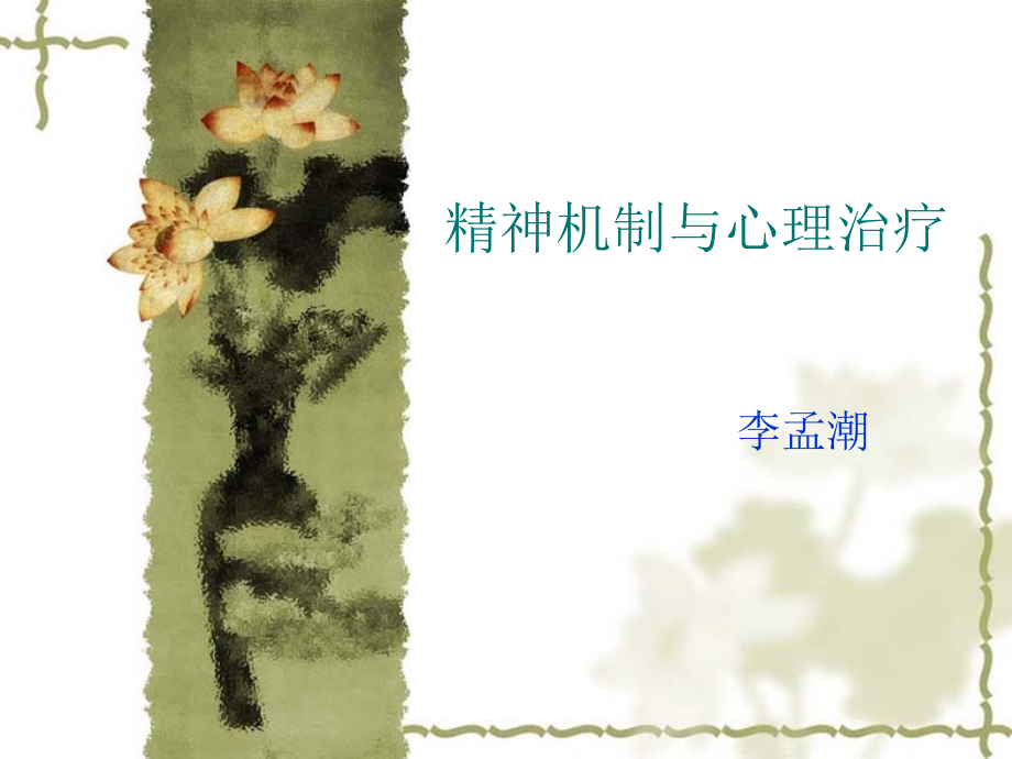 精神机制与心理治疗.ppt_第1页