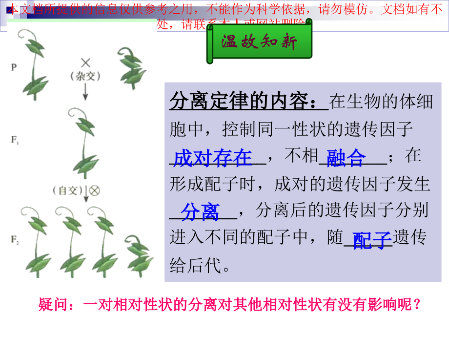 孟德尔的豌豆杂交实验二专业知识讲座.ppt_第1页