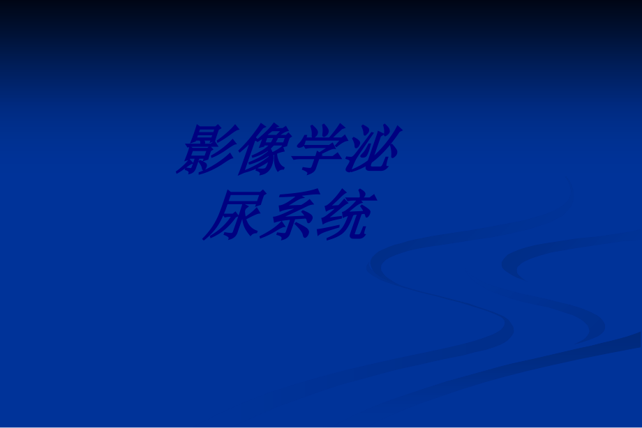 影像学泌尿系统优质PPT课件.ppt_第1页